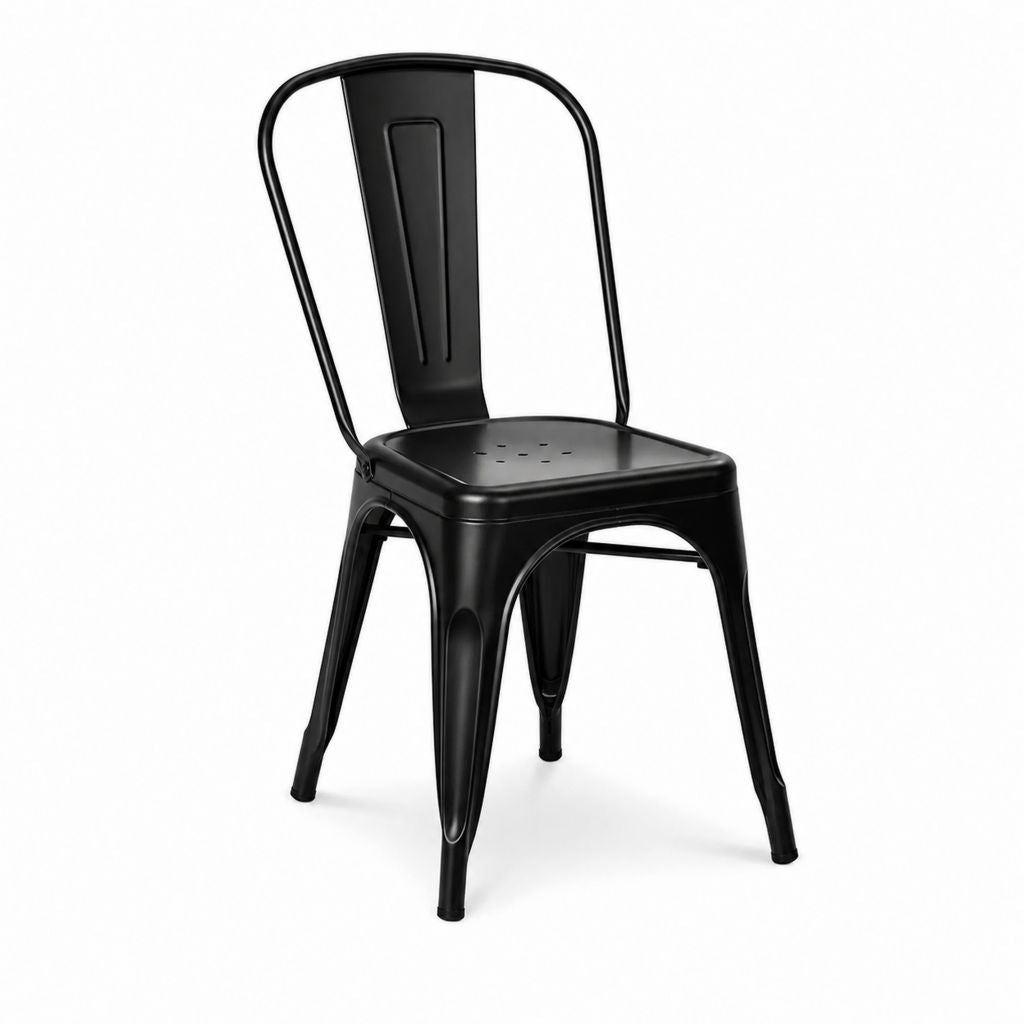 Esszimmerstuhl Schwarz Stahl pulverbeschichtet 85 cm x 45 cm x 52 cm