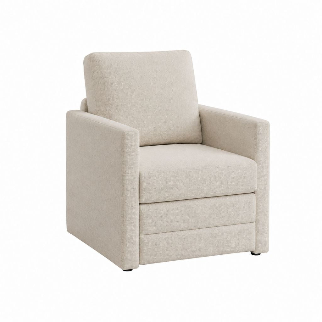 Polstersessel Beige aus Polyester in rechteckiger Form 76 x 83 x 90 cm