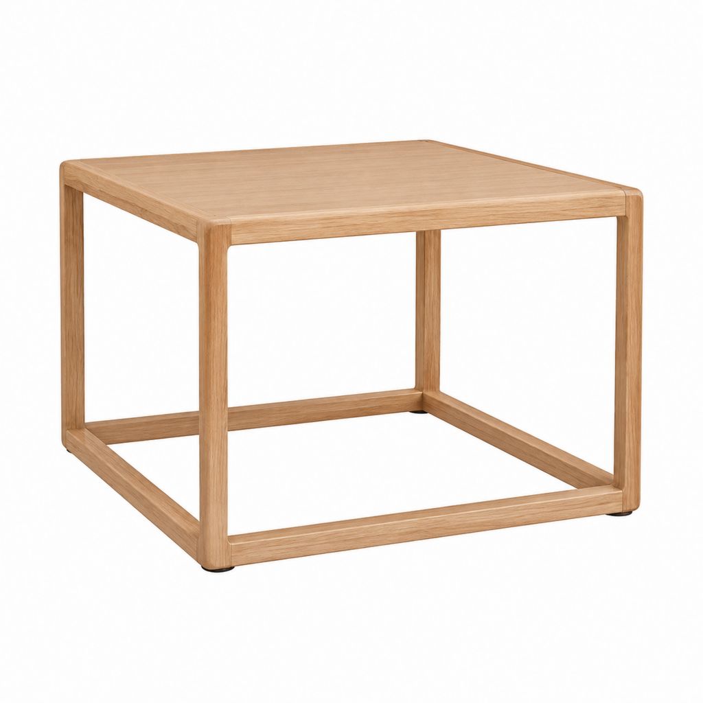 Couchtisch Eiche natur Massivholz quadratisch 70 x 70 x 45 cm